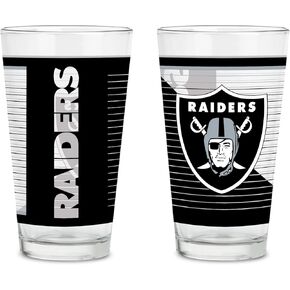 نظارات Rico Industries NFL Football Main 16 أونصة مع شعار مطبوع رقميًا، مجموعة عملية مكونة من 2 أكواب شرب كلاسيكية، آمنة للاستخدام في غسالة الأطباق in Saudi Arabia