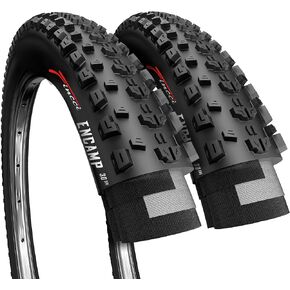 Fincci Encamp Pair of Foldable 26 x 2.25 Mountain Bike Tire 57-559 for Road MTB Offroad Bicycle - 26x2.25 Inch Bike Tires 2 Pack