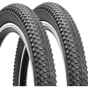 Hycline 2 Pack Bike Tire,20/24/26/27.5 Inch Folding Replacement Tire for MTB Mountain Bicycle-Black Pair (2 Tires)