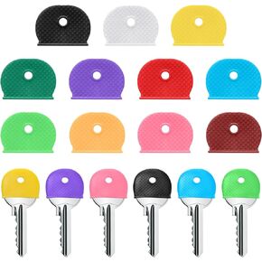 11pcs Key Covers Key Caps - Key Tags Silicone Key Cover Key Identifiers Cute Key Accessories in 11 Assorted Colors