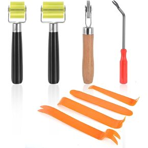 8 Pieces Car Sound Deadening Roller Headliner Roller Auto Trim Removal Tool Set for Car Sound Deadening Installation Removal of Car Door Panel Audio & Radio Panel in Kuwait