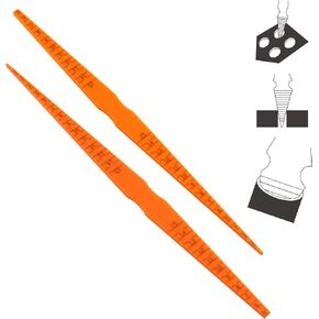 PAGOW 2 Pack Plastic Car Door Panel Gap Alignment Gauge Measuring Tool, Taper Feeler for Auto Car Vehicle-Orange Red