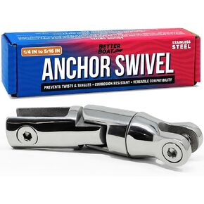 Better Boat Anchor Swivel Stainless Steel Anchor Swivel Shackle Chain Swivels 1/4" to 5/16 "