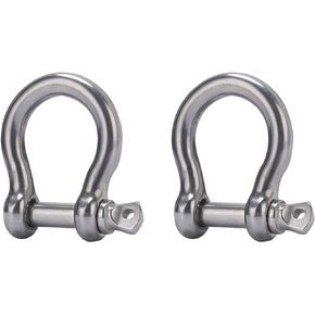 Screw Pin Anchor Shackle 3/8 Inch 10mm 304 Stainless Steel Heavy Duty 2pcs