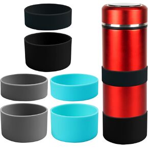 3 مجموعات من Qfeley 3 مجموعات من الأحذية الواقية من السيليكون لزجاجة المياه، 12-24oz، أحذية حماية زجاجة المياه مع حلقة من السيليكون لزجاجات المياه ذات الفم الواسع in Kuwait