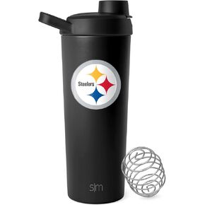 Simple Modern Officially Licensed NFL Green Bay Packers Stainless Steel Shaker Bottle with Ball 24oz | Metal Insulated Cup for Protein Mixes Shakes Pre Workout | Rally Collection | Green Bay Packers