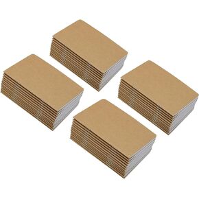Yansanido 48 Pcs 5.5 Inch x 3.5 Inch Brown Cover Pocket Notebook 32 Sheets (64 Pages) 8 mm Ruled Pages 70 Gsm Paper (Lined(Pack of 48), Brown)