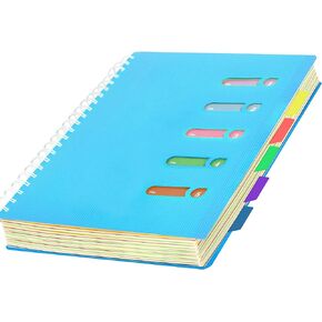 5 Subject Notebook 8.5 x 11 Large Spiral Notebook with Dividers 240 Pages Office Notebooks for Work Multi Subject Notebook with 5 Tabs Professional Organizer Notebooks for Note Taking School, Orange