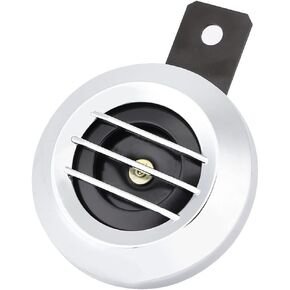 B09Cz295M4,Electric Loud Horn, Aukson Universal Motorcycle Siren 12V 110DB Round Horn Speaker motorcycle horn 12v chrome horn for motorcycle chrome motorcycle horn aftermarket horns for motorcycles mo
