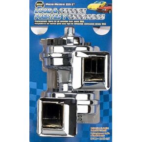 Wolo (225-2T) Loud and Chrome Horn Set - 12 Volt, Low and High Tone