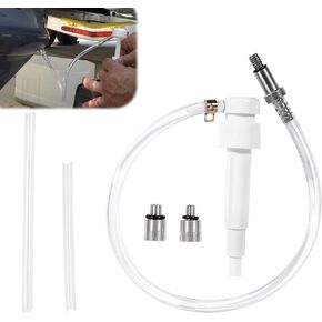 Lower Unit Gear Oil Pump with 3/8" Metal Swivel Head, 8mm and 10mm Adapters, Compatible with Standard Quart Bottles and Most Marine Boat Outboard Motors (Not Compatible With Volvo Penta)