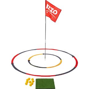 Izzo Golf Backyard Bullseye Golf Practice Set (1 Piece) - Backyard Golf Practice Range with Foam Practice Golf Balls