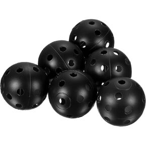 PATIKIL Golf Practice Balls, Pack Air Flow Hollow Training with Holes - Indoor Swing Practice