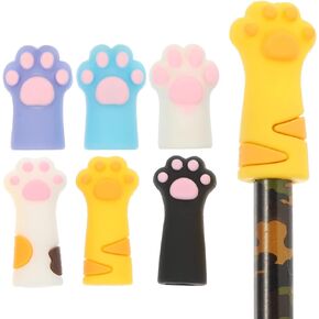 SAFIGLE 6Pcs Cat Paw Pencil Toppers Animal Pencil Toppers for Kids, Kawaii Pencils Toppers Classroom Prizes for Kids Office School Supplies, Animals Party Favors