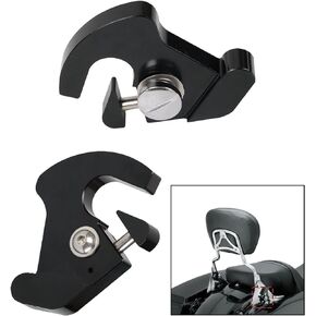 Detachable Rotary Mounting Sissy Bar Luggage Rack Docking Latches Clips Kit Compatible with for Sportster Softail Night Train Fat Boy Touring Electra Road Street Glide Road King 1986-2023