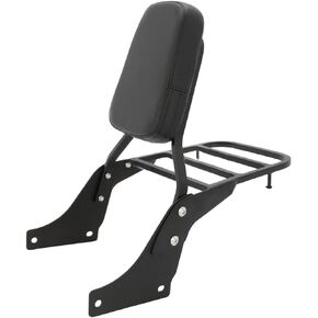 Sissy Bar + Luggage Rack，Backrest+ Rear Rack Compatible With/Replacement For Honda Shadow SABRE VT1100 ACE VT1100 All Years
