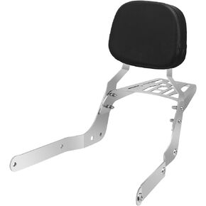 Motorcycle Sissybar Backrest and Luggage Rack for Honda Shadow Aero VT750C 2004-2023 (Black)