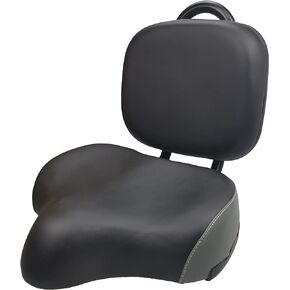 Bike Saddle with Backrest Replacement Soft Back Rest PU Cushion for Mountain Bike Tricycle Commuter Bike