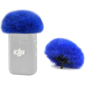 LEFXMOPHY Windscreen for DJI MIC 2 / OSMO POCKET 3 Microphone Furry Wind Muff Grey Foam Cover, 2-Pack