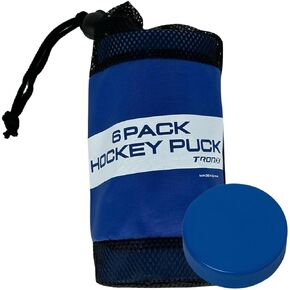 TronX Blue Mite Ice Hockey Pucks | 6 and 12 Packs | Blue Mite Youth Official Ice Hockey Pucks 4 Ounces