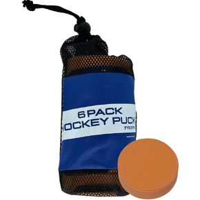 TronX Weighted Ice Hockey Pucks | 6 and 12 Packs | Orange Weighted Training Official Ice Hockey Pucks 10 Ounces