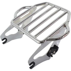 YHMOTO Detachable King Two Up Tour Pak Luggage Rack Compatible for Harley Davidson Touring Road King Street Electra Glide 2009-2022 (Black)