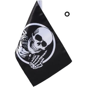 Pirate American Flag Bandana Crossbones Skull 6x 9'' Flags, Motorcycle Flag with 4/5" Sleeve For 3/8" Flag Mount Poles For Harley Touring Honda Yamaha Suzuki ect Luggage Rack