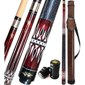 Tai ba cues Pool cue Stick, 13mm Multilayer Leather Tip, 58", Linen Wrap, Hardwood Canadian Maple Professional Billiard Pool Cue Stick 19-21 Oz (Selectable)