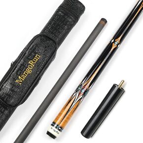 Carbon Fiber Pool Cue Stick 12.5mm Low Deflection Billiard Cue Stick Case Set with Little Extension