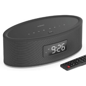 KEiiD Tabletop Bluetooth Speaker for Home Clock Radio with LED Alarm Clock, FM Radio, White Noise/Sounds Machine, USB, AUX, Aesthetic Style with Great Sound Performance, Auto Dimmer, Sleep Timer in Kuwait