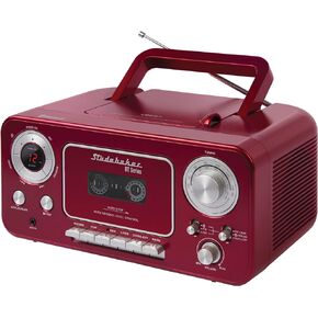 Portable Stereo CD Player with Bluetooth, AM/FM Stereo Radio and Cassette Player/Recorder (Blue)