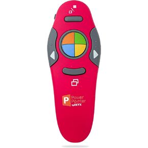 PowerPoint Presentation Clicker, USB Wireless Presenter Remote with Lazer Pointer, Black, for Microsoft Power Point RF 2.4 GHz (Pink)