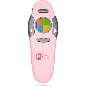 PowerPoint Presentation Clicker, USB Wireless Presenter Remote with Lazer Pointer, Black, for Microsoft Power Point RF 2.4 GHz (Pink)