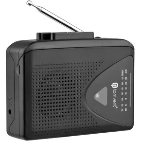 مشغل شريط كاسيت Sunydog، TON009 مشغل كاسيت محمول AM/FM راديو إيقاف تلقائي صغير مشغل شريط ستيريو مع مقبس سماعة أذن 3.5 مم حجم قابل للتعديل للسفر المنزلي والمدرسة in Kuwait