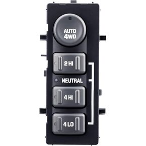 4WD 4x4 Switch Replaces 19168767, 901062, 4 Wheel Drive Selector Switch Compatible with 99-02 Chevy Silverado 1500 2500 HD, Tahoe, Suburban, Avalanche, GMC Sierra Yukon, Transfer Case Switch