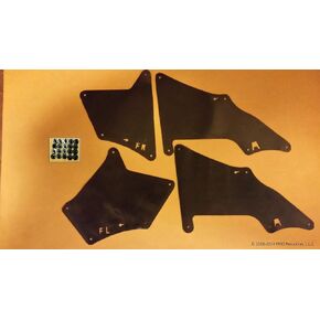Set of Four Splash Shields with Clips for Lexus GX460 & GX470 2003-2020 (Fender Liner, Apron, Shield, Splash Guard, Skirt, Guard, Seal, Splash Seal) G