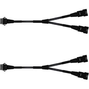 Kingshowstar 2PCS 1 Female to 2 Male Splitter Y Cable for Use with 5050 LED SMD RGB NEON Accent Kits for LED Motorcycle ATV Car Light Multi-Color Neon Strip Light