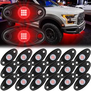 Treela 20 Pods Rock Lights Pure LED Lights for Car SUV Ambient Underglow Lights Waterproof Neon Trail Rig Lamp Lighting for Truck Motorcycle ATV UTV (White)