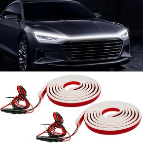 Outlet! SUNVA Dynamic Car Hood Light Strip, 71 Inches Car LED Strip Light, Exterior Flexible Daytime Running Light Strip for Cars, Trucks, SUVs, Bright Cool White