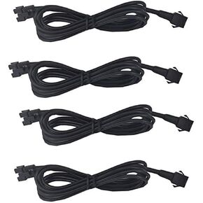 NBWDY 4pcs 60in/150cm RGB LED Rock Motorcycle Light Extension Cable Wire Cord Set Neon Accent Atmosphere Light Power Extenders for LED Motorcycle Auto ATV Car Light Neon Strip Rock Light Kit