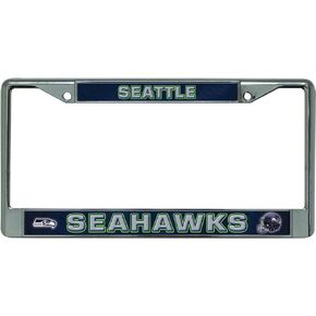 Rico Industries NFL Football Seattle Seahawks 12" x 6" Silver Chrome Frame With Decal Inserts