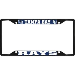 Fan Mats 31322: Tampa Bay Rays Metal License Plate Frame Black Finish