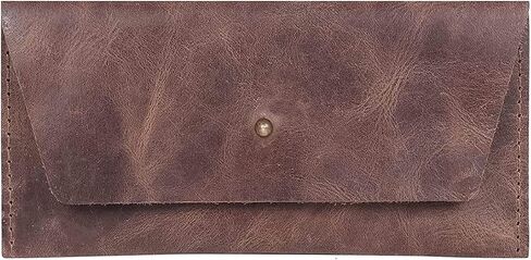 Succor Genuine-Leather-Cash-Envelopes-Retro-Clutch-Cash-Utility-Pouch-For-Men-women-Minimalist-Design-Brown in Saudi Arabia