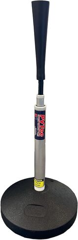 On Deck Sports PVTee Baseball/Softball Batting Tee with 10 lb Weighted Base and Flex Pivot, Adjustable Height: 27" - 47" - Silver/Black in Kuwait