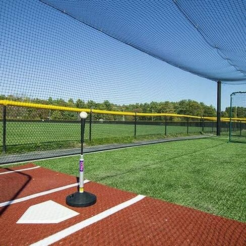 On Deck Sports PVTee Baseball/Softball Batting Tee with 10 lb Weighted Base and Flex Pivot, Adjustable Height: 27" - 47" - Silver/Black in Kuwait