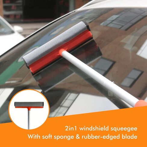 TIIKERI Car Wash Kit 14 Items Professional Car Cleaning Supplies Kit with Portable Bucket Car Squeegee Mitt Cleaning Brush - Multipurpose Cleaning Tools for Car Wash Detailing Cleaning in Saudi Arabia