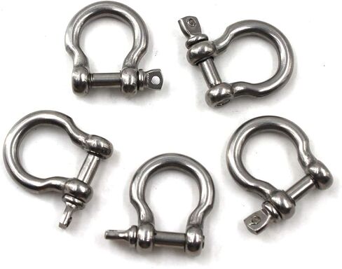 Flomore D Ring Shackle Boat Anchor Shackle 304 Stainless Steel Chain Shackle Screw Pin Bow Shackle in Saudi Arabia