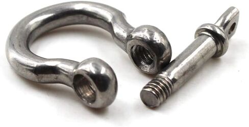 Flomore D Ring Shackle Boat Anchor Shackle 304 Stainless Steel Chain Shackle Screw Pin Bow Shackle in Saudi Arabia