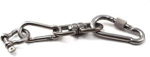 Flomore D Ring Shackle Boat Anchor Shackle 304 Stainless Steel Chain Shackle Screw Pin Bow Shackle in Saudi Arabia