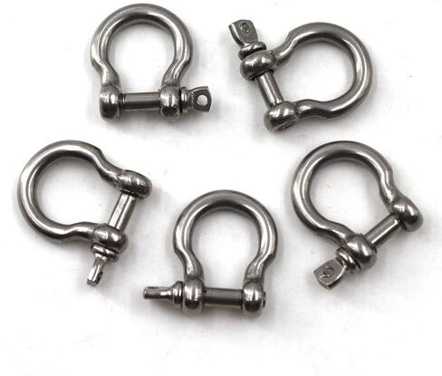 Flomore D Ring Shackle Boat Anchor Shackle 304 Stainless Steel Chain Shackle Screw Pin Bow Shackle in Saudi Arabia